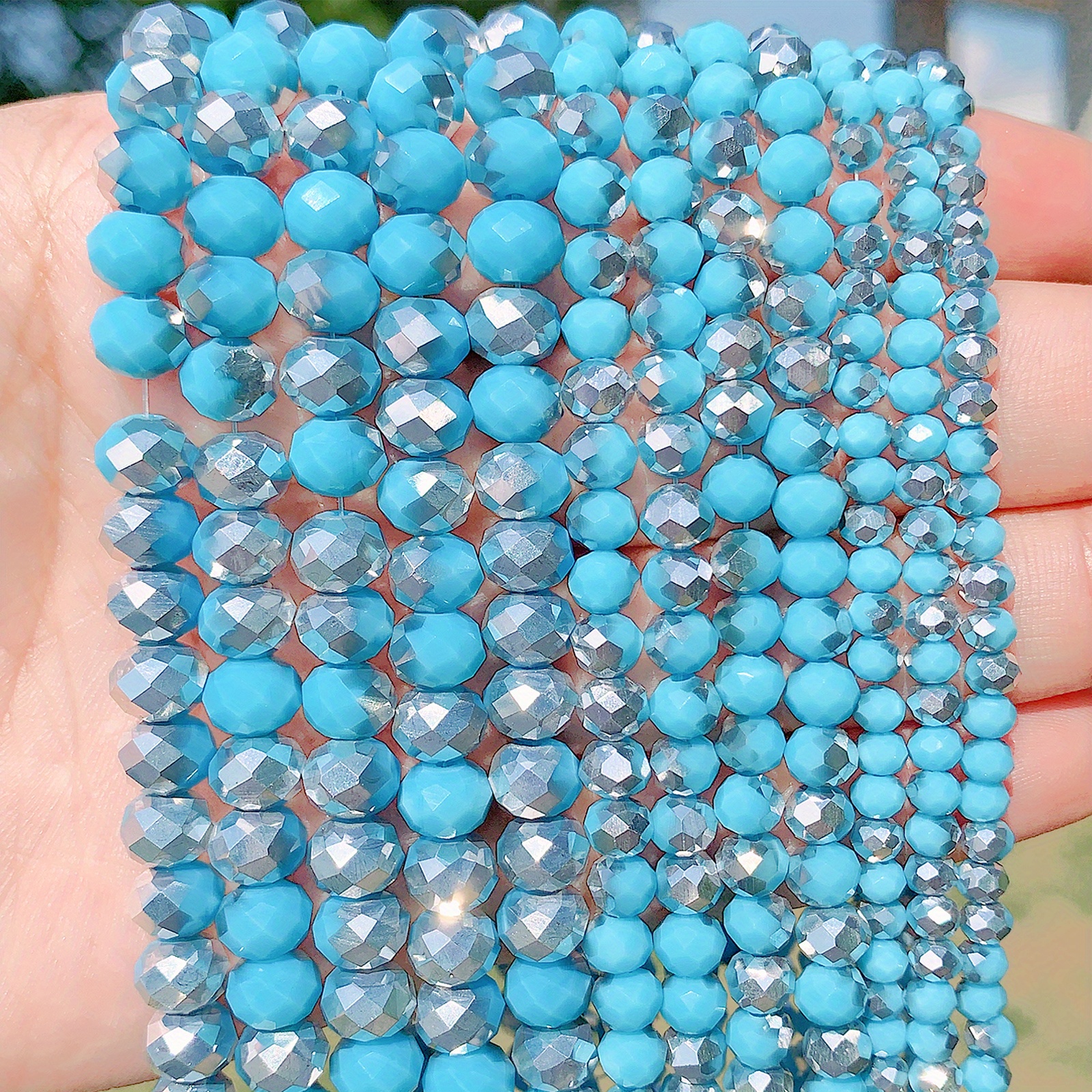 Glass Beads For Jewelry Making Turquoise Crystal Beads For - Temu