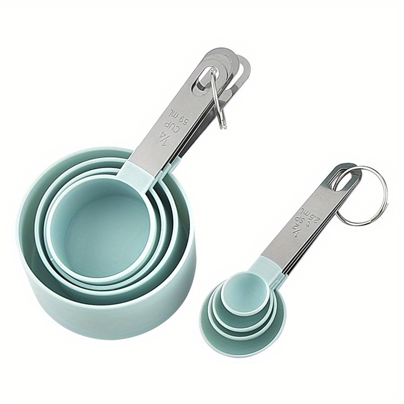 Measuring Cups, Measuring Spoons With Handle, Baking Measuring Tool With  Rustproof Handle For Dry And Liquid Ingredients,stainless Steel Set With  Scale, Seasoning Spoon, Spice Cup, Sauce Cup, Baking Tools, Kitchen Tools,  Baking