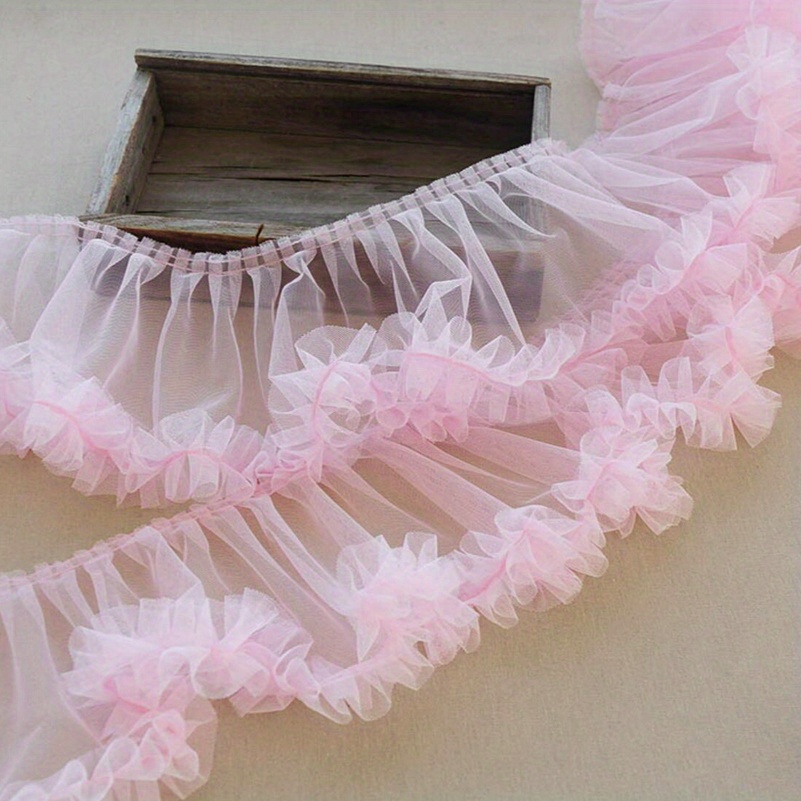 1 Yard 15cm Lace Fabric Decorative Beautiful Fluffy Soft Tulle Ballet Skirt Dress Newborn Birthday Party Clothing Accessory