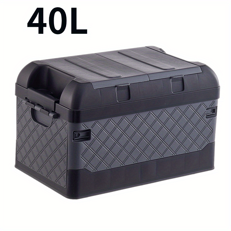 40L/70L Outdoor Camping Folding Storage Box Double Layer Thickened Foldable  Storage Box Car Trunk Sorting Box Organizer