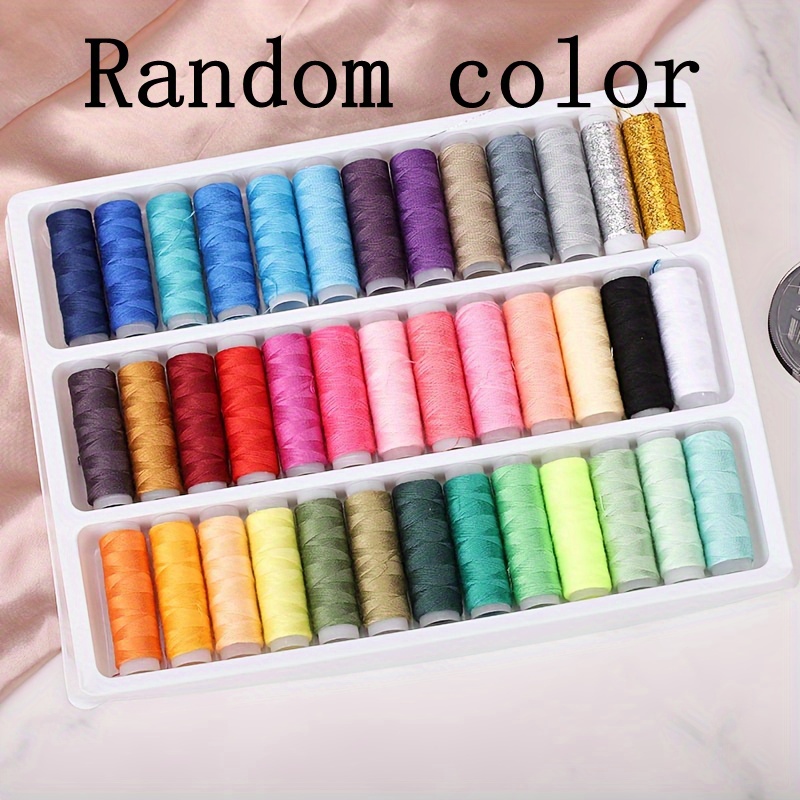 1 Set Of DIY Hand-sewn Thread 40S/2 Rainbow Sewing Thread Gradient Line  Sewing Machine Thread Multi-color Thread Clothing Accessories Twelve-color  Set