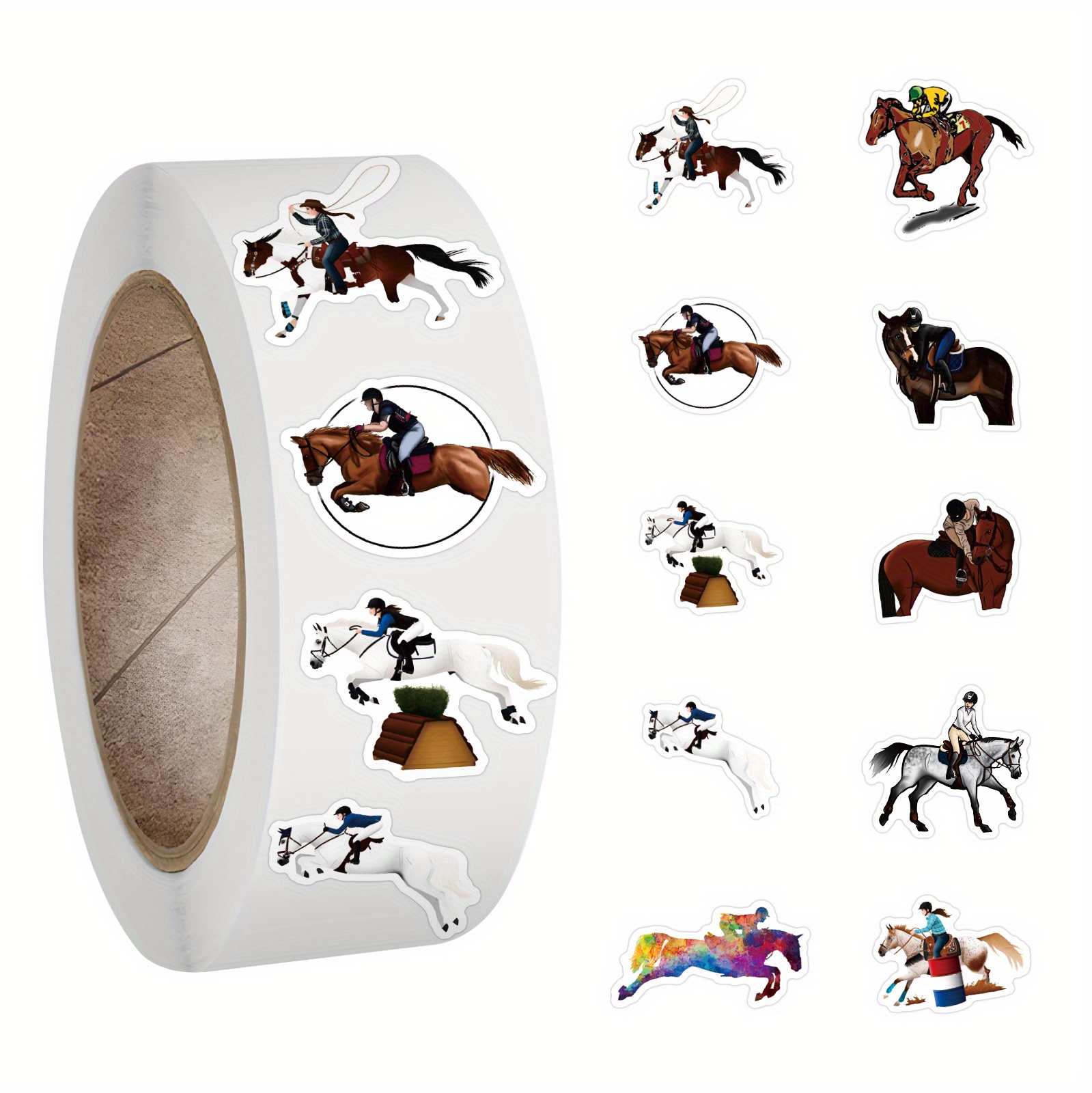 Horse Riding Stickers Water Bottles Laptop Phone Computer Temu