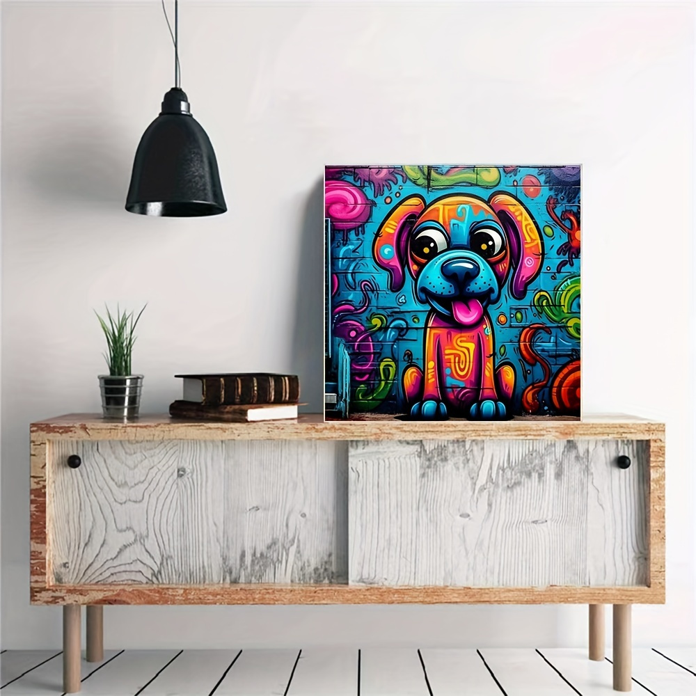 1pc 30*40 Cm/11.81*15.75in 5D Artificial Diamond Painting Set, Dog Pattern  Diamond Painting, Full Rhinestone Painting, No Frame DIY Art Craft Picture