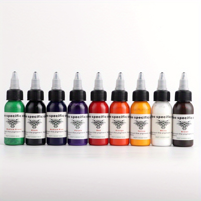 Professional Tattoo Inks Supply 14 Bottles, 1oz Black Pigment, 30ml Color  For Permanent Makeup From Yangzhiliang, $21.07