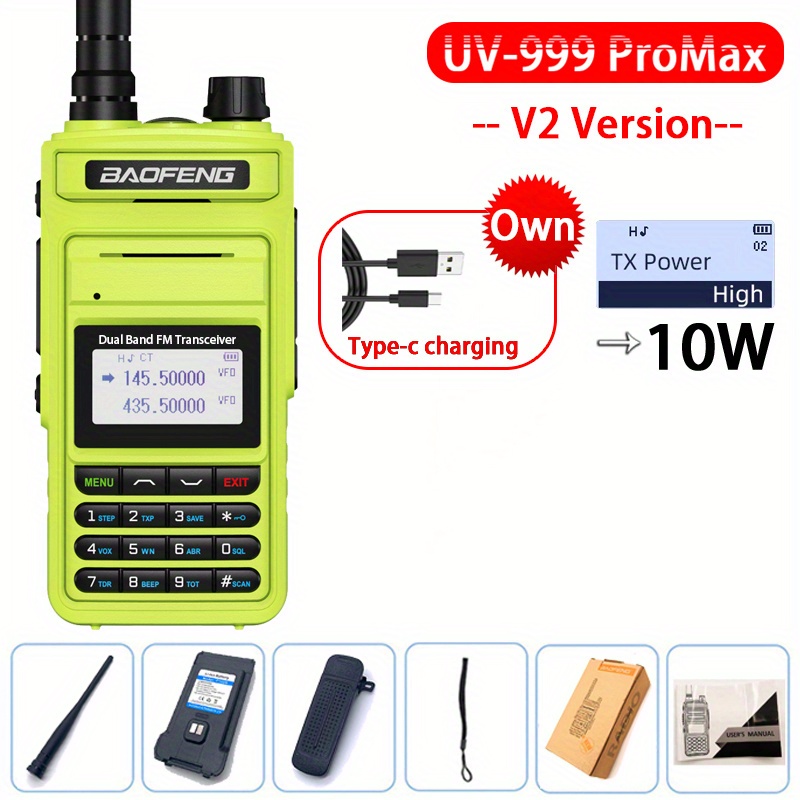 2022 New Baofeng UV-13 PRO 10W Walkie Talkie Dual band Transceiver