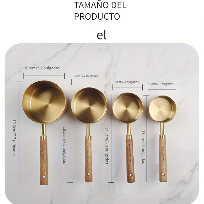 4/8pcs/set Juego De Tazas Y Cucharas Medidoras Cuchara - Temu