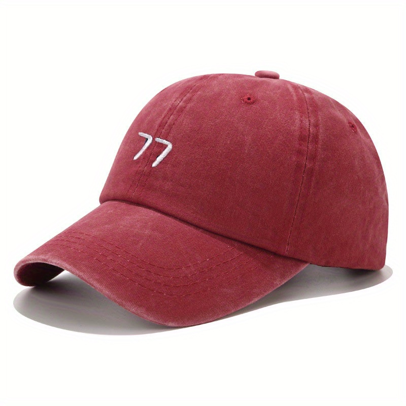 Trendy Apparel 'Best Pop Pop Ever' Embroidered Baseball Cap - Washed Cotton, Burgundy
