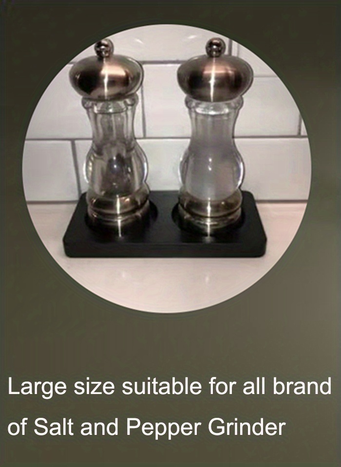 Salt Pepper Mill Tray Salt Pepper Tray Oil Vinegar Bottles Temu