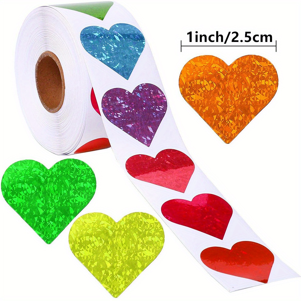 TEMU Pegatinas de de Amor para San Valentín - 500 Etiquetas Autoadhesivas de en 8 Diseños, Acabado para Envoltura de Regalos y Decoraciones