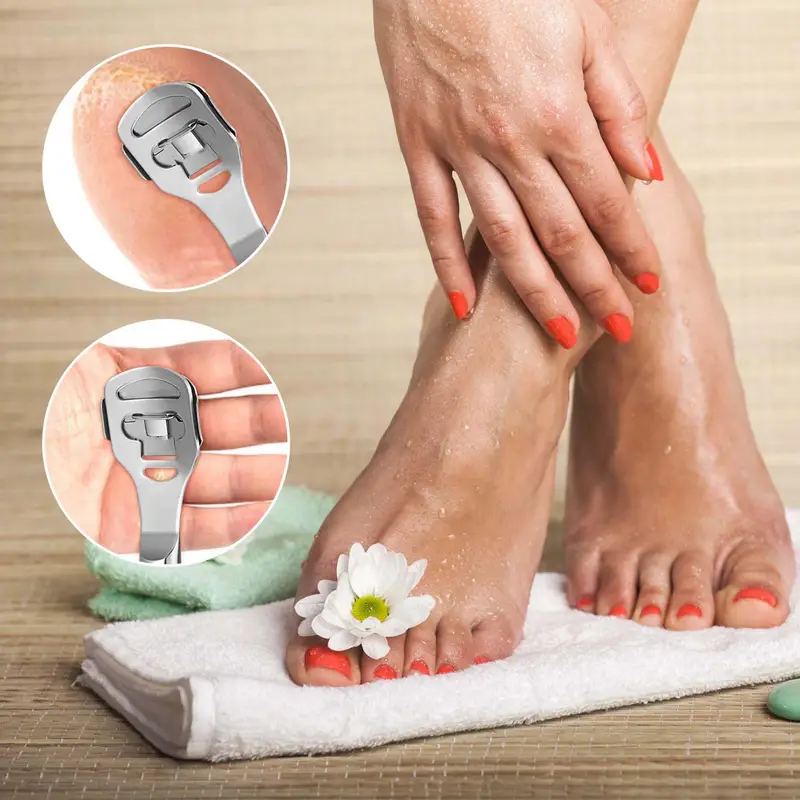 Foot Callus Shaver Heel Hard Skin Remover Hand Feet Pedicure Razor Tool  Shavers Stainless Steel Handle 10 Blades Foot Care Tools in 2023
