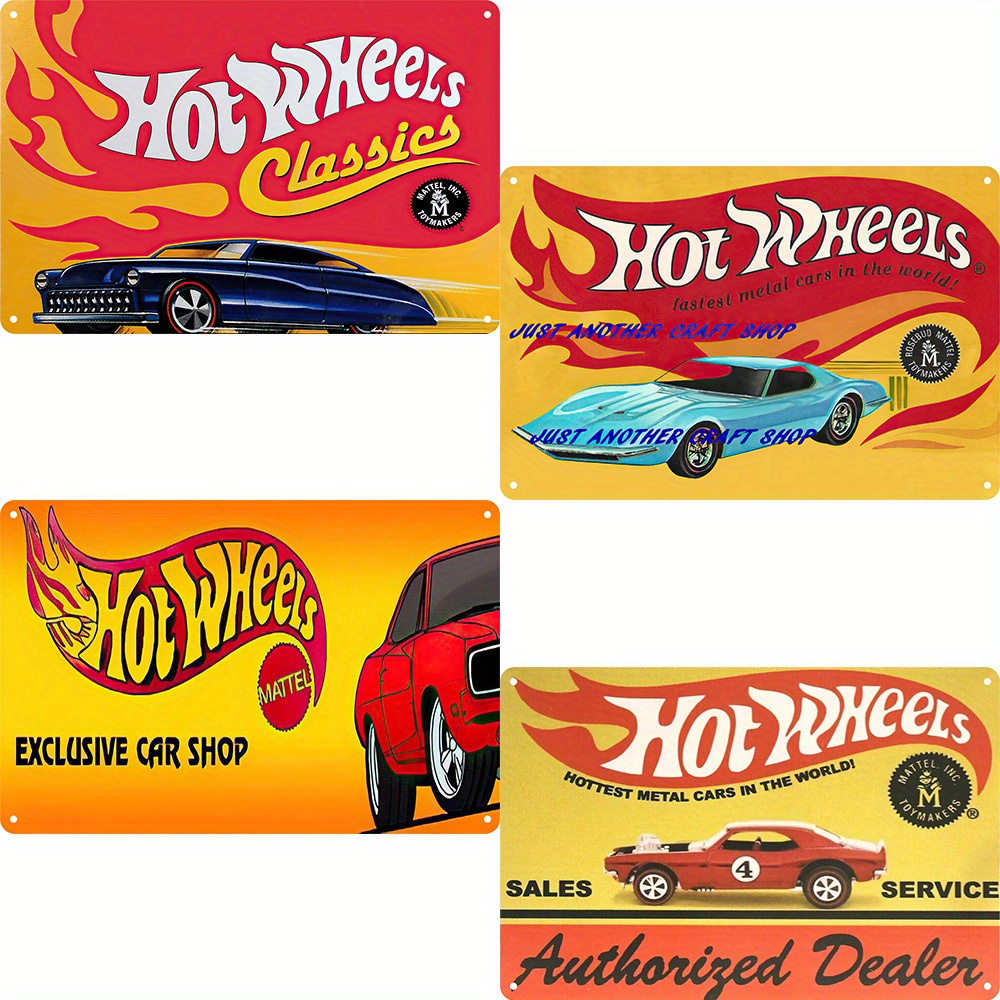 Hot wheels store metal sign