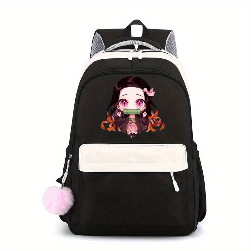 Cute Cartoon Girl Pattern Backpack Comfortable Small Plush - Temu