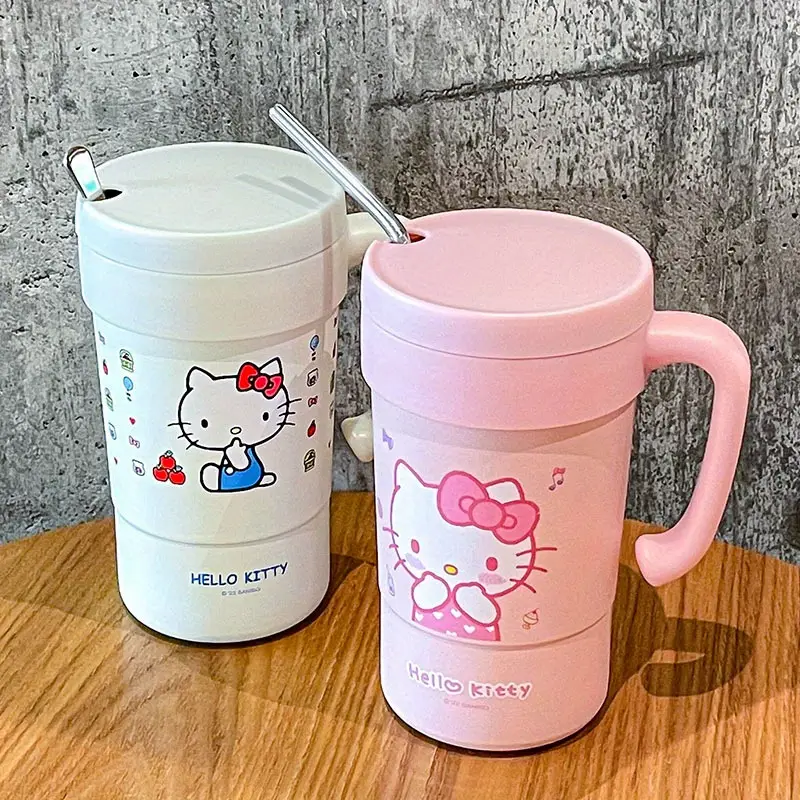 insulation cup female student high value water cup with straw cute portable coffee cup details 3