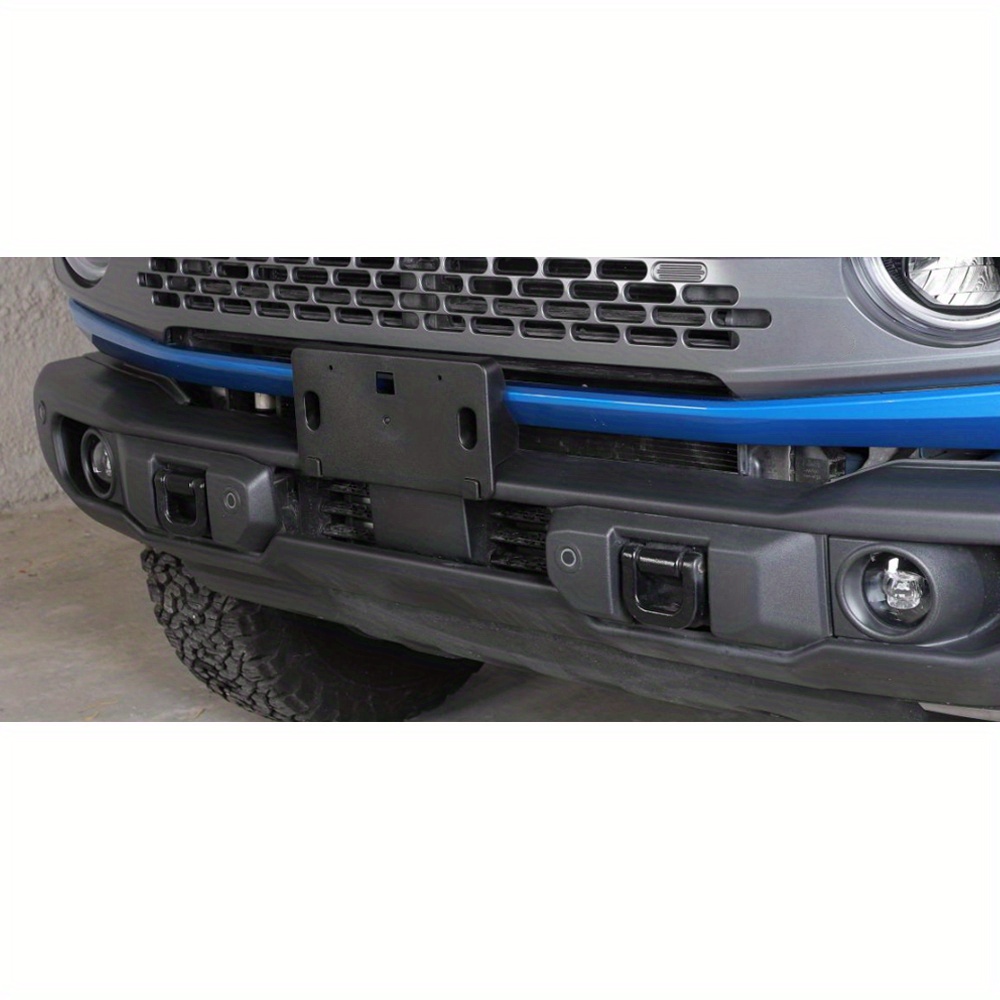 Front License Plate Licence Holder Bracket Black For Ford Bronco 2021