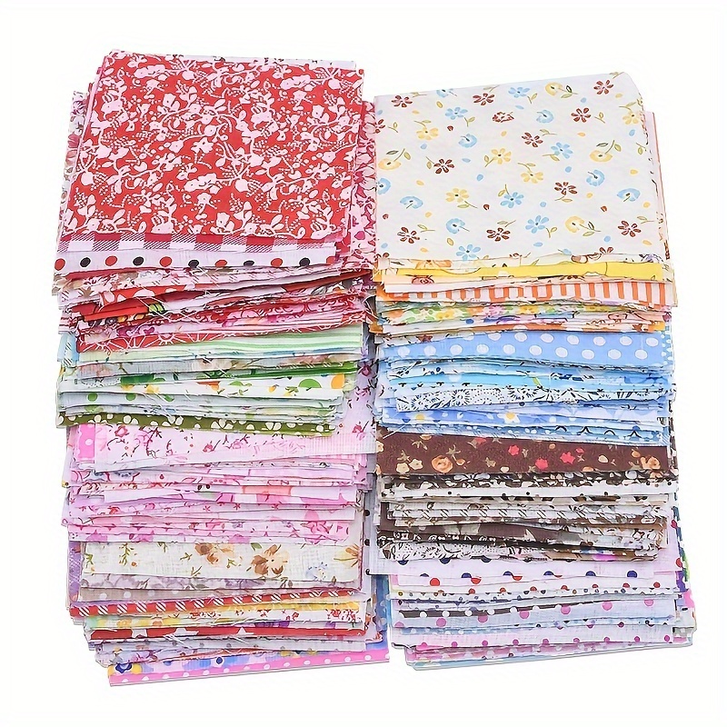 Clearance! DIY Hand Patchwork Fabric Pre Cut Assorted Printed Cotton Fabric  Patchwork Quilting Fabric Sets Sewing Fabric Patchwork Flower Dots DIY