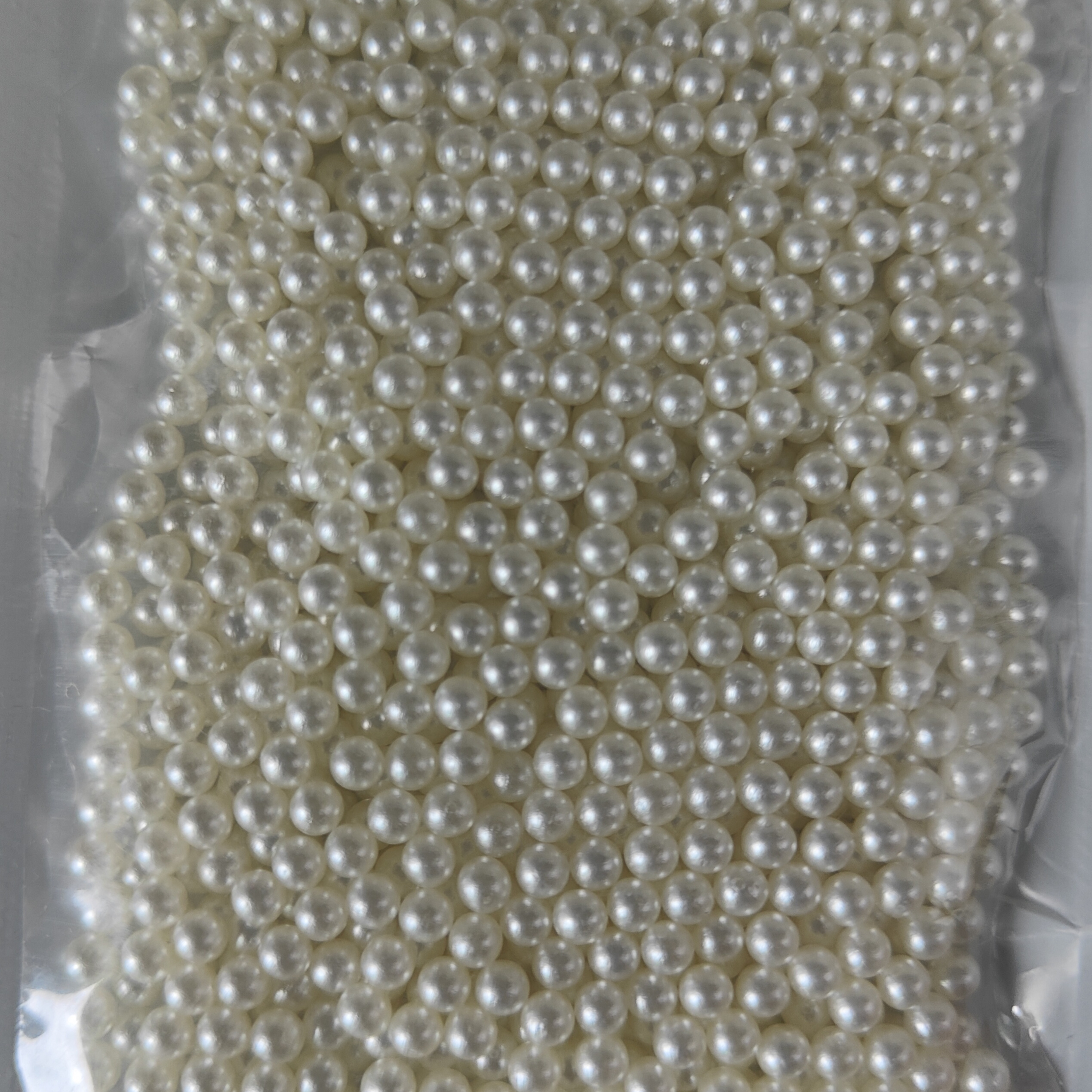 2mm Acrylic Beads In Off White Without Hole Jewellery Making