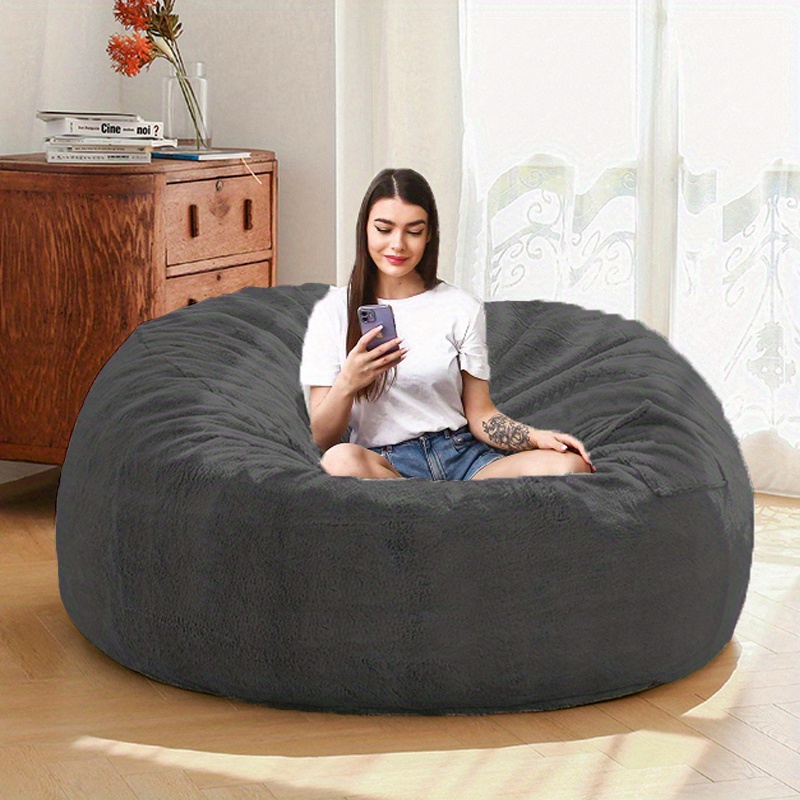 Large Comfortable Thickened Velvet Bean Bag Cover (excluding - Temu