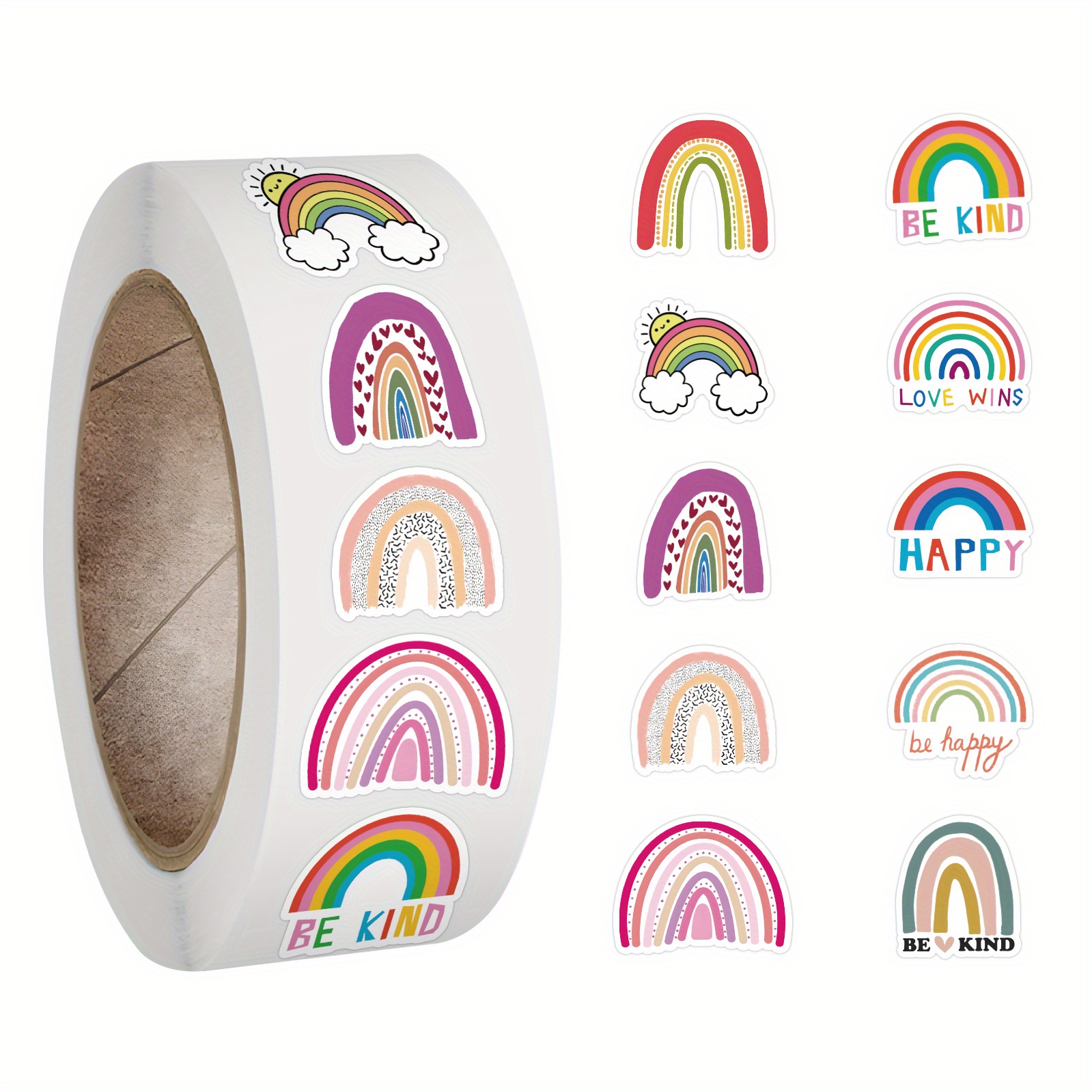 Rainbow Stickers colorful Rainbow Decal water Bottle - Temu