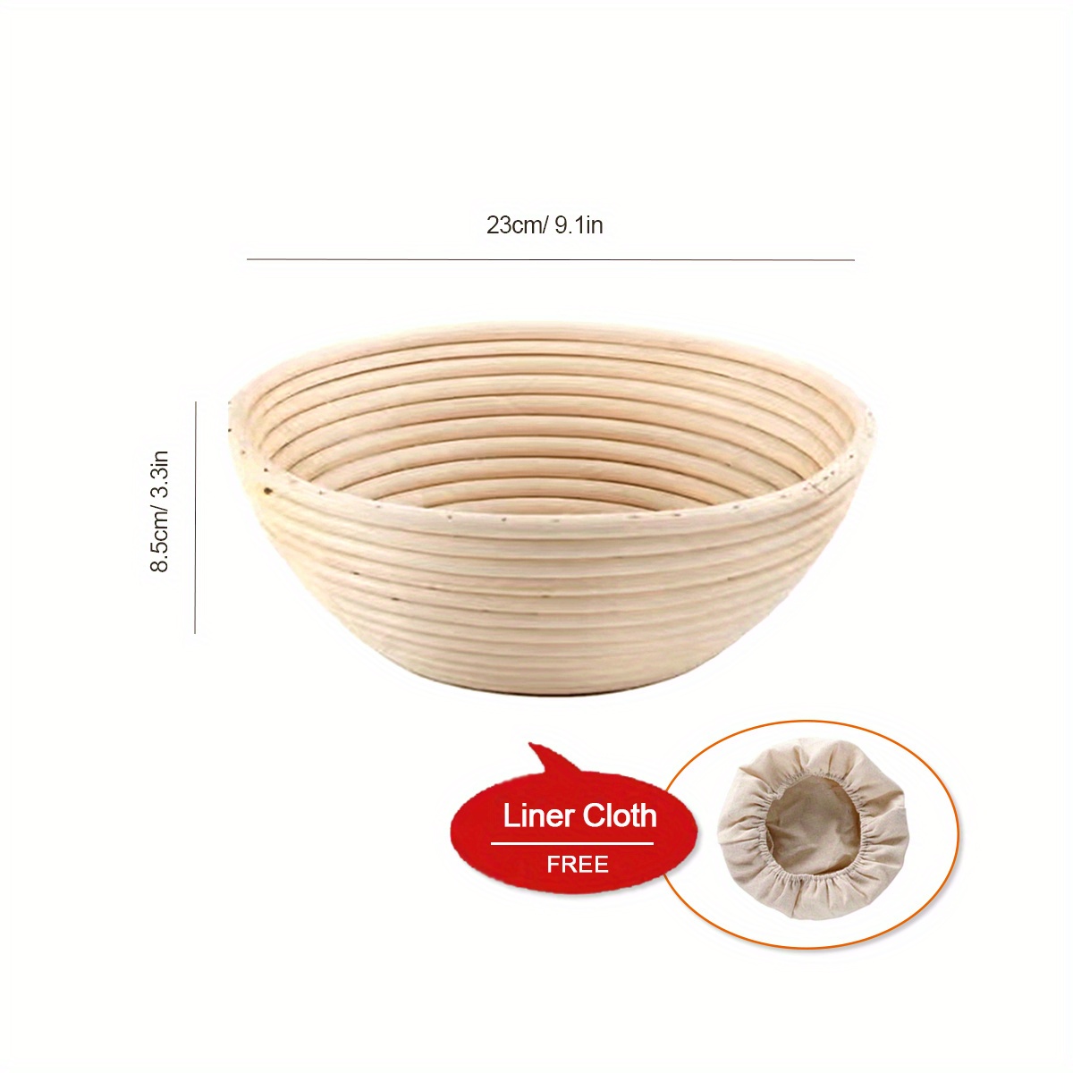 9 inch Bread Proofing Basket Set 