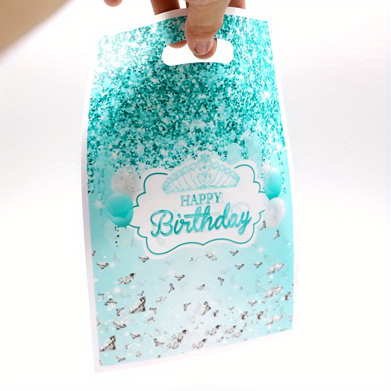 L LIFETIME Bolsas de plástico para regalos de fiesta con asas, suministros  de cumpleaños temáticos, bolsa de regalo para niños y adultos, Galaxy