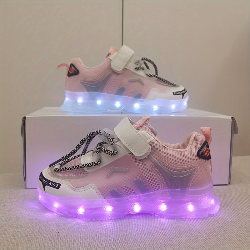 Zapatillas Luz Led Recargable Usb Ni as Cordones Moda Temu Chile