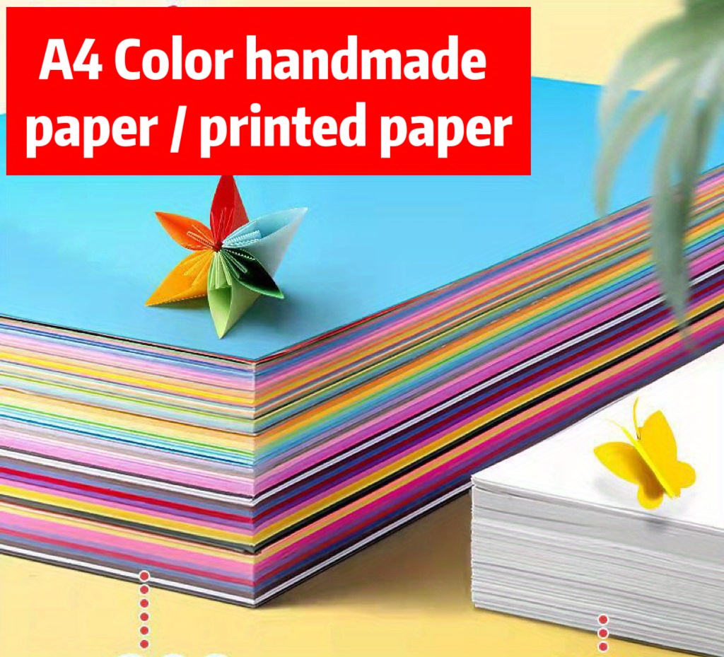 TINKSKY 100PCS Colored Copy Paper DIY Hand Craft Paper Handmade