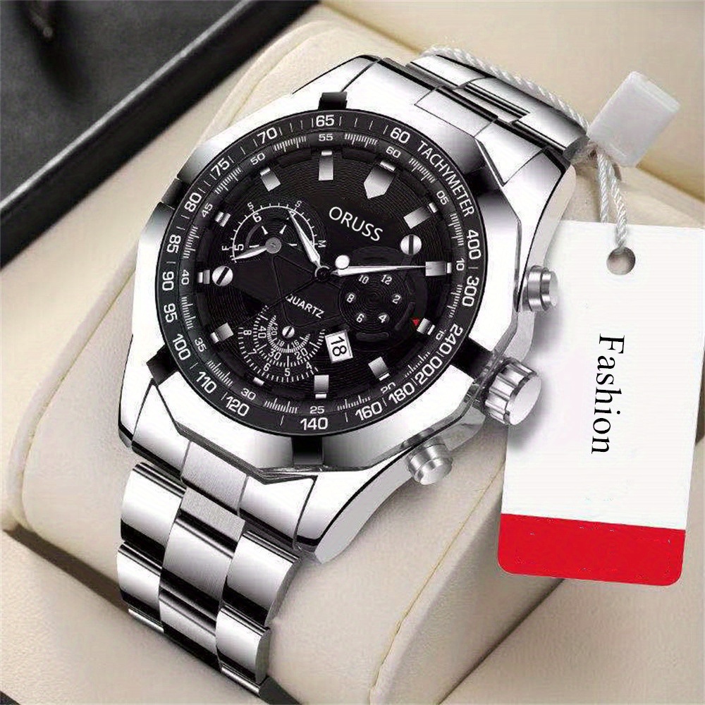 fashion mens large dial waterproof luminous   wrist watch   for gifts christmas gift details 6