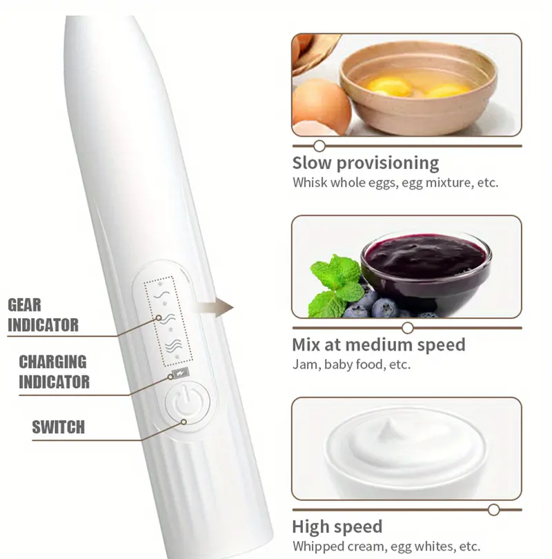 milk frother, 1pc wireless electric egg beater milk frother household electric milk frother machine coffee stirring stick milk cover hair beater automatic handheld milk frother 2 in 1 usb rechargeable electric egg beater whisk coffee mixer details 3
