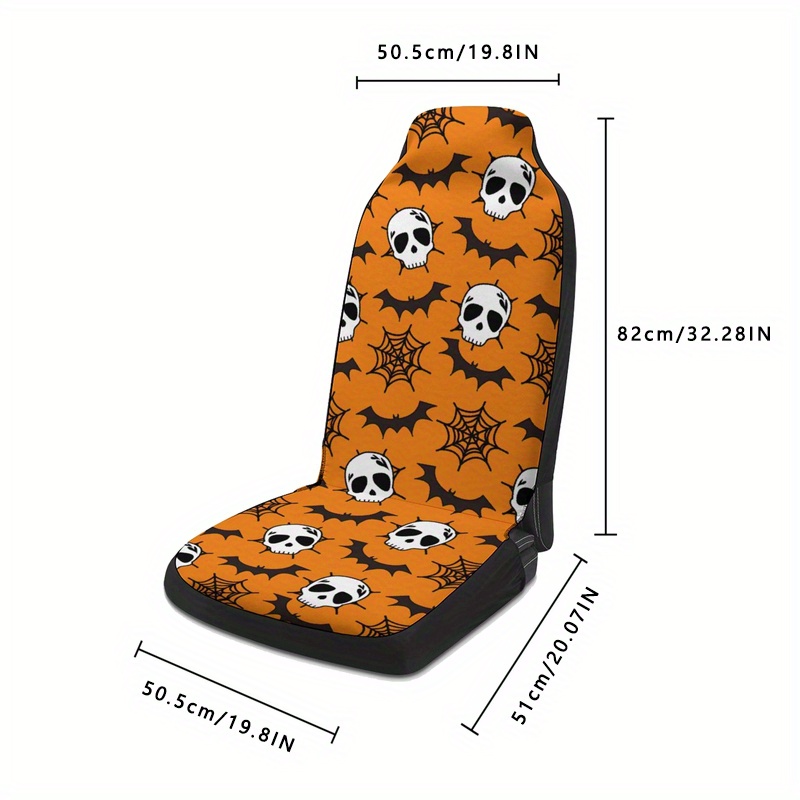 Horror Halloween Printed Car Seat Covers, Front Seats, Double