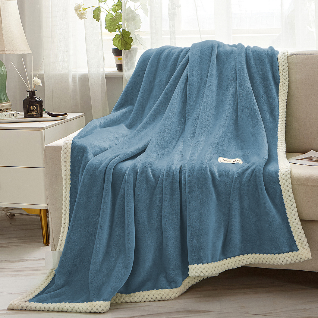 Blue discount plush blanket