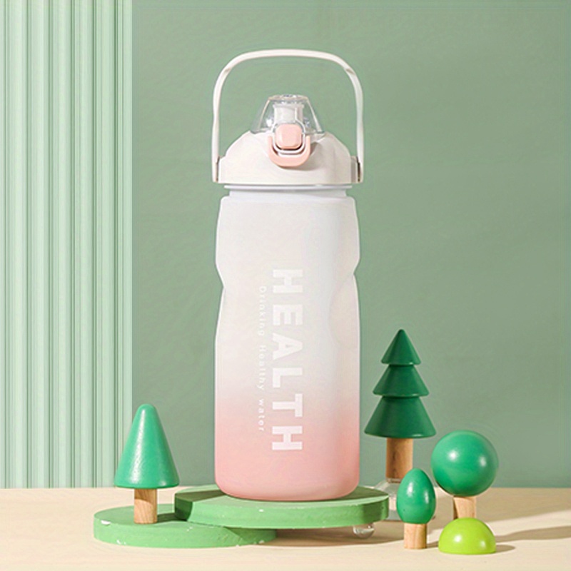 1pc 600ml Cute Student Water Bottle With Straw And Handle, Graduation Gift  For Boys And Girls, Suitable For Kindergarten