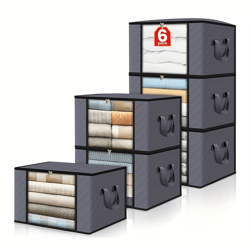 Closet Storage Bags, 35L Capacity Waterproof Blankets Organizer