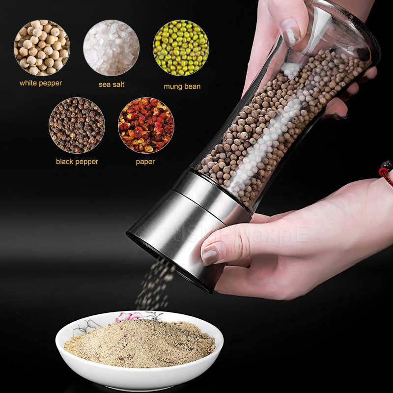 Adjustable 2-in-1 Salt And Pepper Grinder - Refillable And Coarseness  Adjustable For Himalayan, Sea Salt, And Spices - Temu