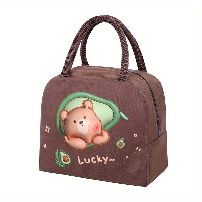 Bear Thermal Insulated Lunch Bag Box Portable Reusable Lunch Bag Cooler  Tote Lunch Bag For Boys Girls School Office Picnic
