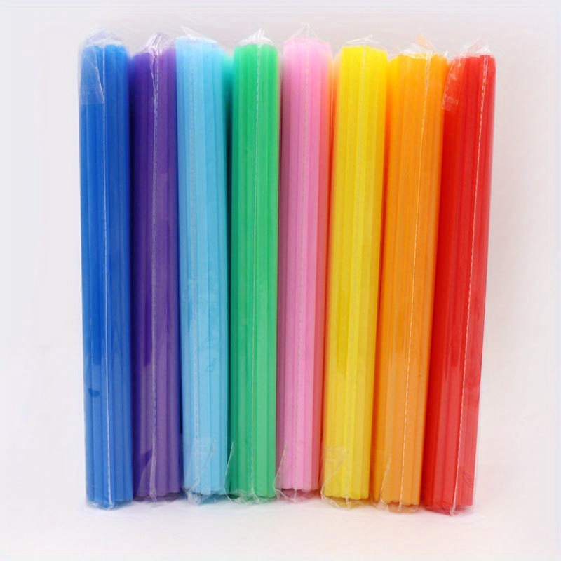 Plastic Straws Long Rainbow Colored Reusable Plastic - Temu United Arab  Emirates