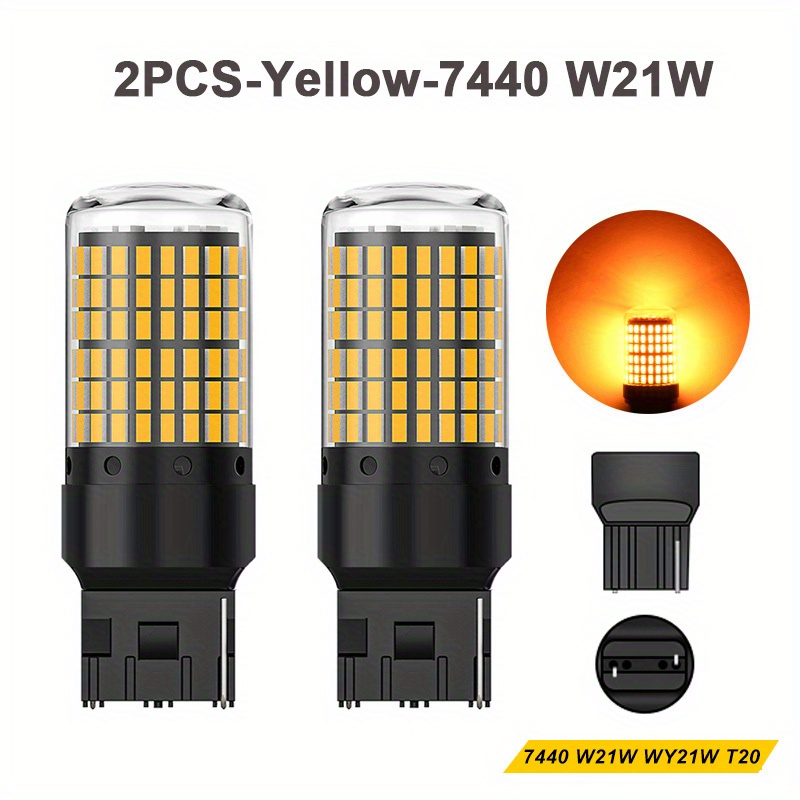 7440 7443 LED Lampen Wit T20 W21W W21/5W Lampen 6500K 1200 Lumen voor Auto  Achteruitrijlicht, Remlicht, Parkeerlicht : : Elektronica
