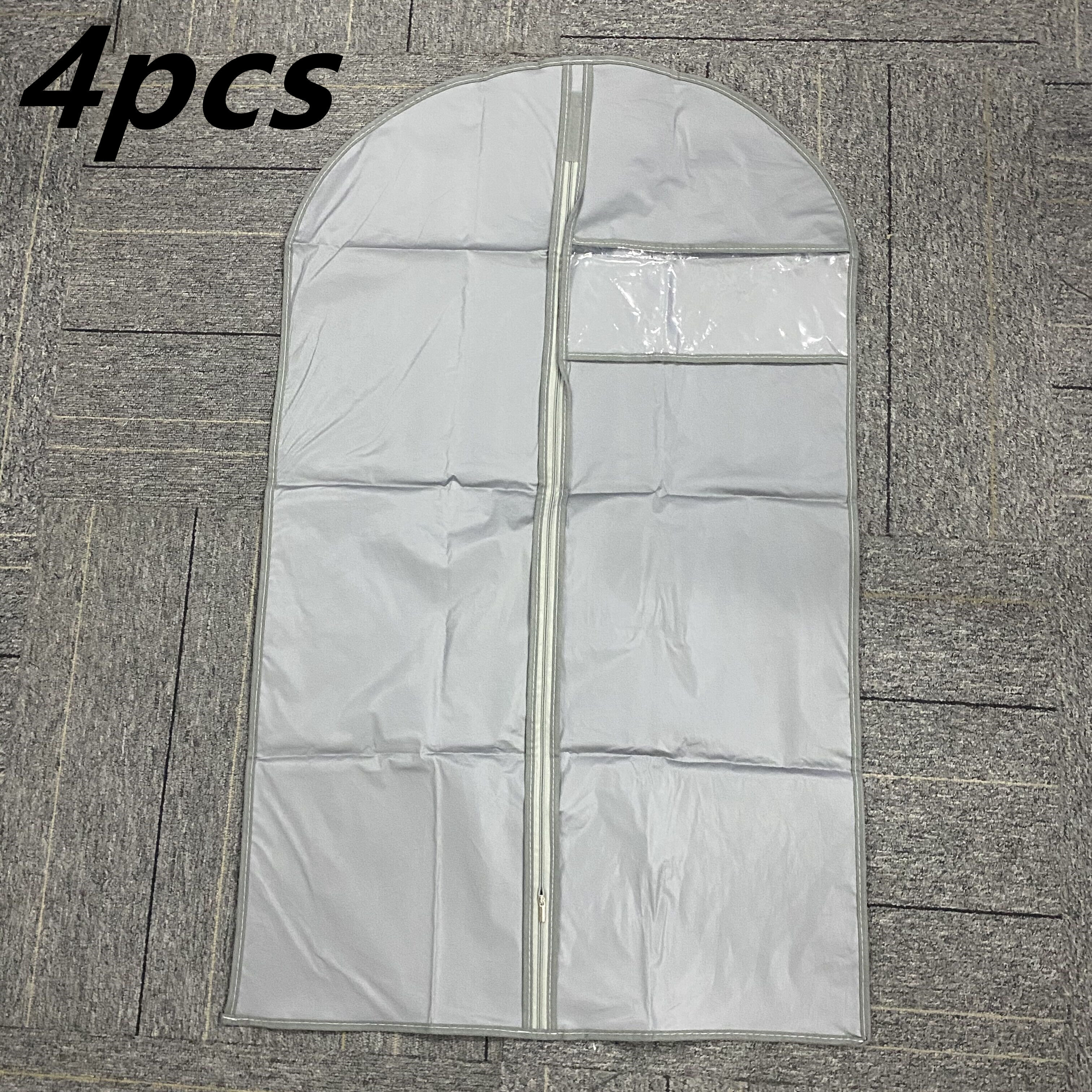 Hanging Garment Bags for Closet Storage with Window (Grey
