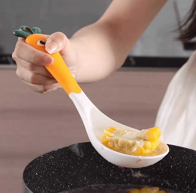 5pcs/set, Cute Carrot Kitchen Utensils Set, Plastic Rice Spoon, Non-stick  Rice Spoon, Soup Spoon, Egg Beater, Pasta Spoon, Vegetable Fruit Peeler, Coo