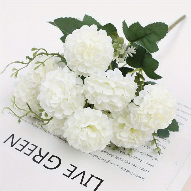 White Bouquet Artificial Flowers Real Touch Roses Silk Hydrangea Bouquet  Decor Plastic Carnations Realistic Flower Centerpieces for Table - China  Artificial Roses Flowers and Artificial Flowers Bouquet price