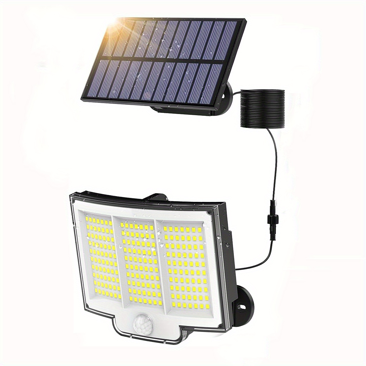 AGPTEK 8 x Luz Solar Exterior. Lámpara Impermeable Auto ON/OFF de jardin.  Suelo 2 Color Modos para Patio, Garaje, Camino, Escaleras Aceras Pasillos