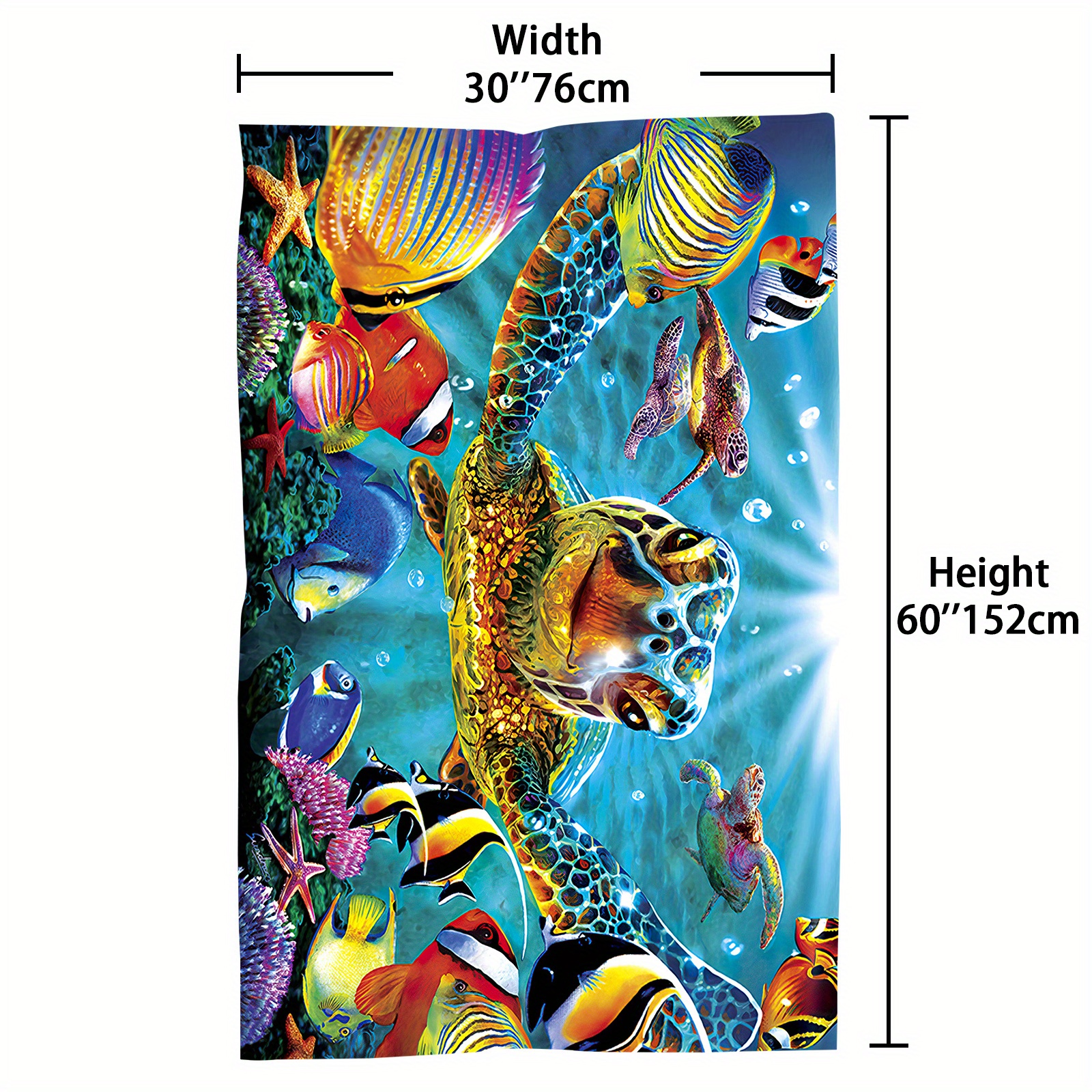 Sea Turtle Octopus Sports Beach Towels Oversized For Adults, Fun