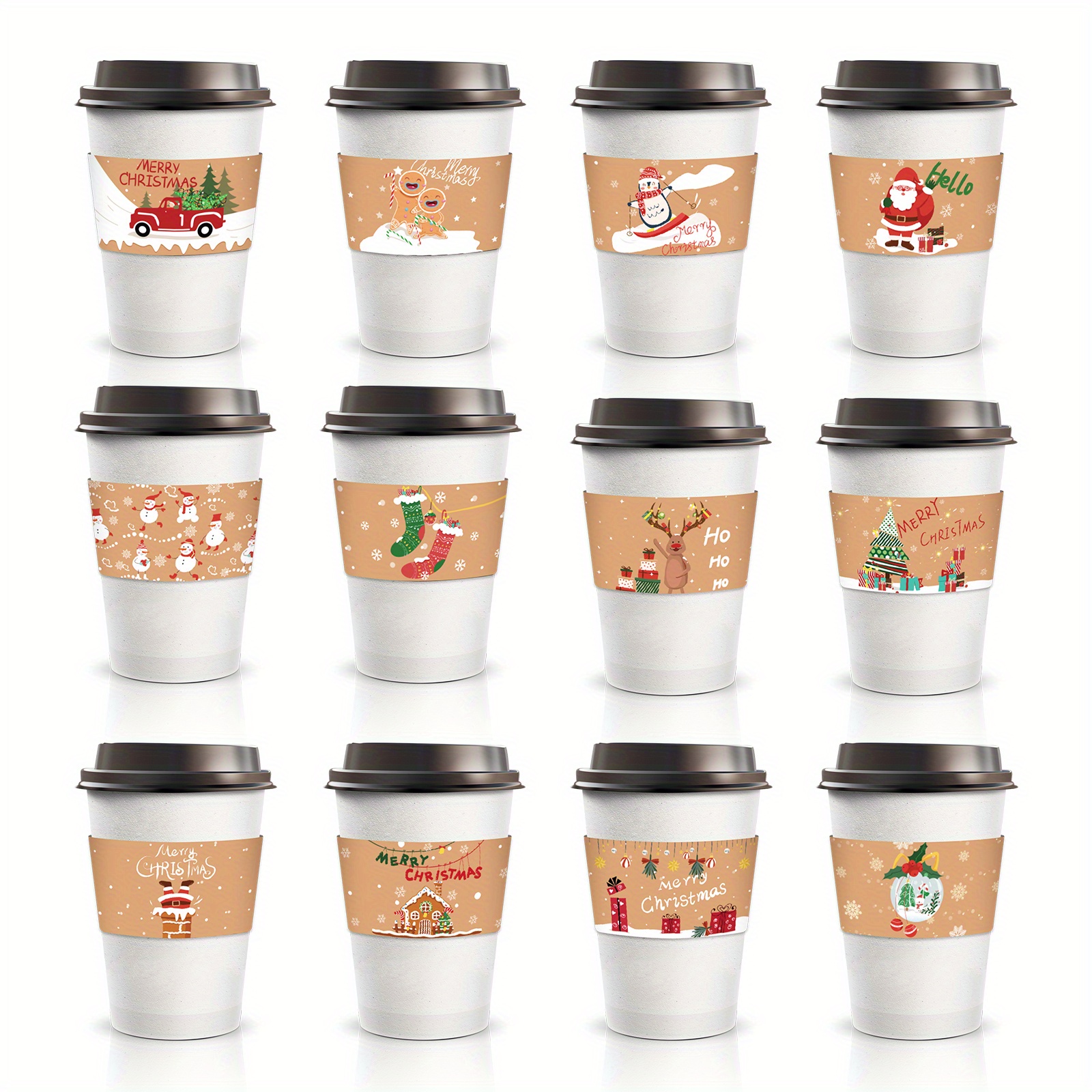 HENILEW 40 Pcs 12oz Christmas Disposable Paper Cups for Hot Cocoa Coffee,  Kraft Color Paper Cup with…See more HENILEW 40 Pcs 12oz Christmas  Disposable