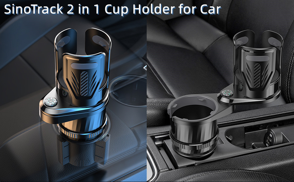 Bobasndm Car Cup Holder Expander Adapter, 2 in 1 Multifunctional 2