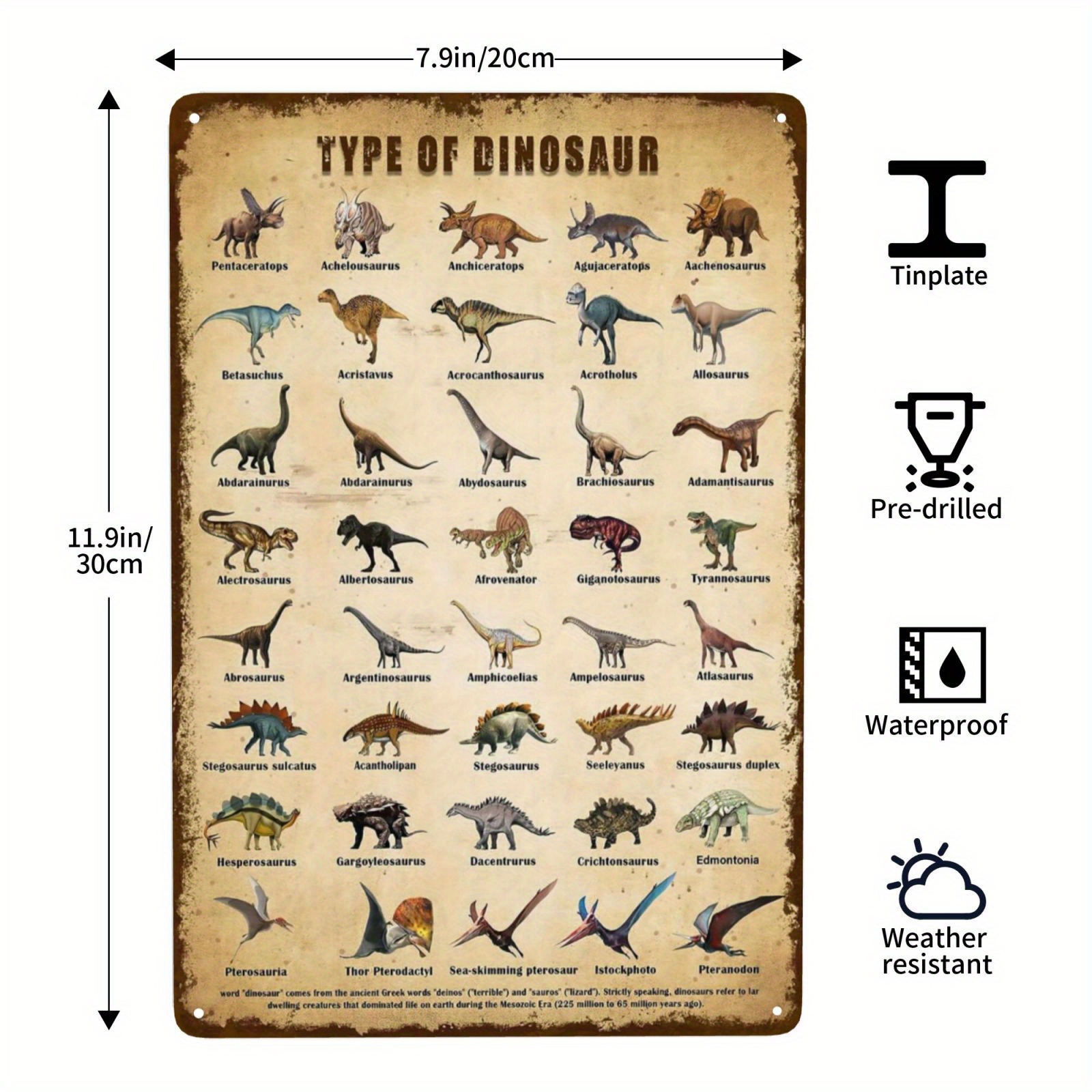 ABC dinosaur alphabet' Poster, picture, metal print, paint by