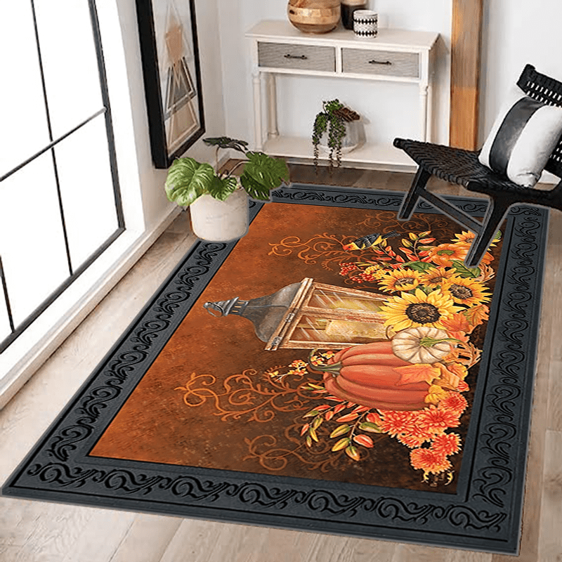 Extra Long Halloween Pumpkin Castle Rug Hallway Kitchen Mat - Temu