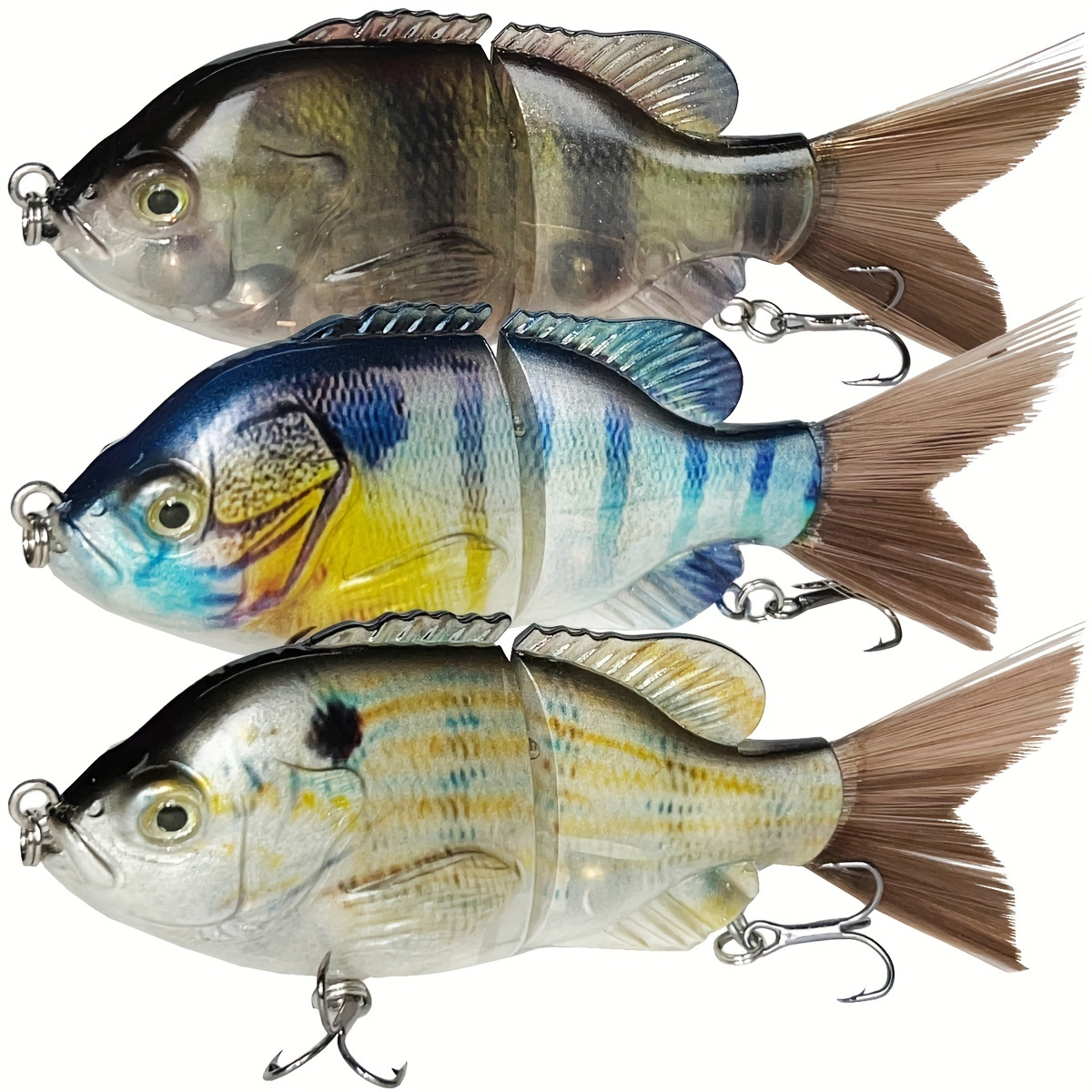 Multi Jointed Fishing Baits Lure Swimbait Bass Pike Life-Like Minnow Musky  NEW 