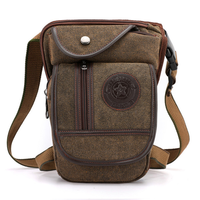 Canvas Waist Bag Outdoor Messenger Tactical Leg Bag Sports 