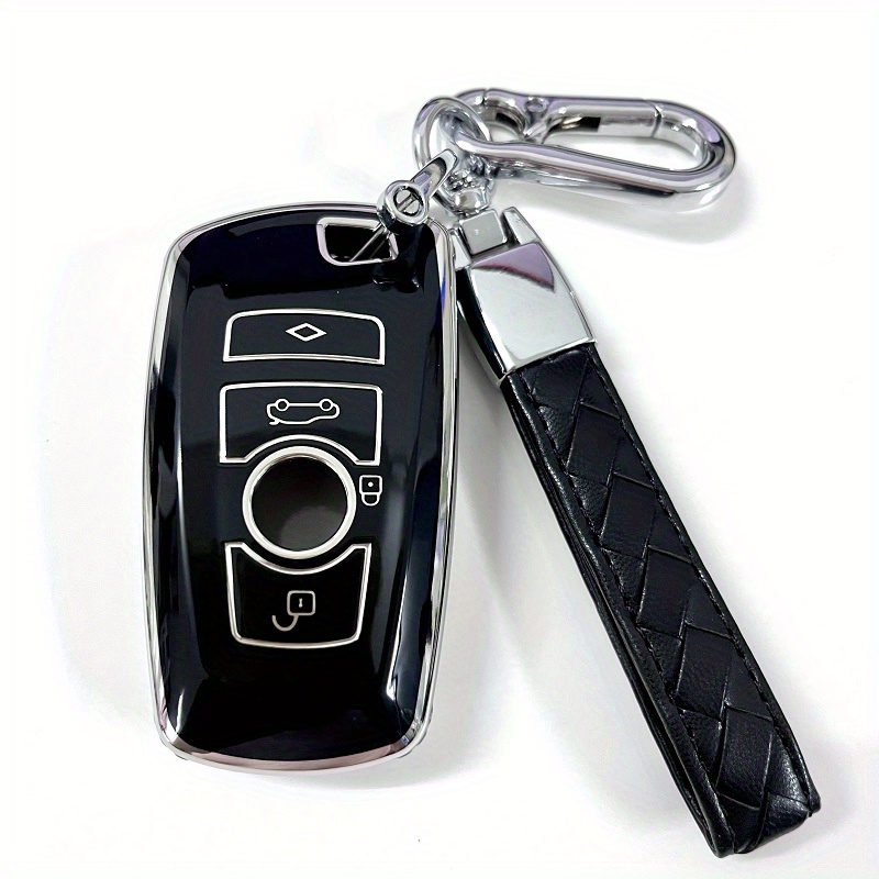 1set Car Key Case & Keychain Compatible With BMW, Key Fob Cover