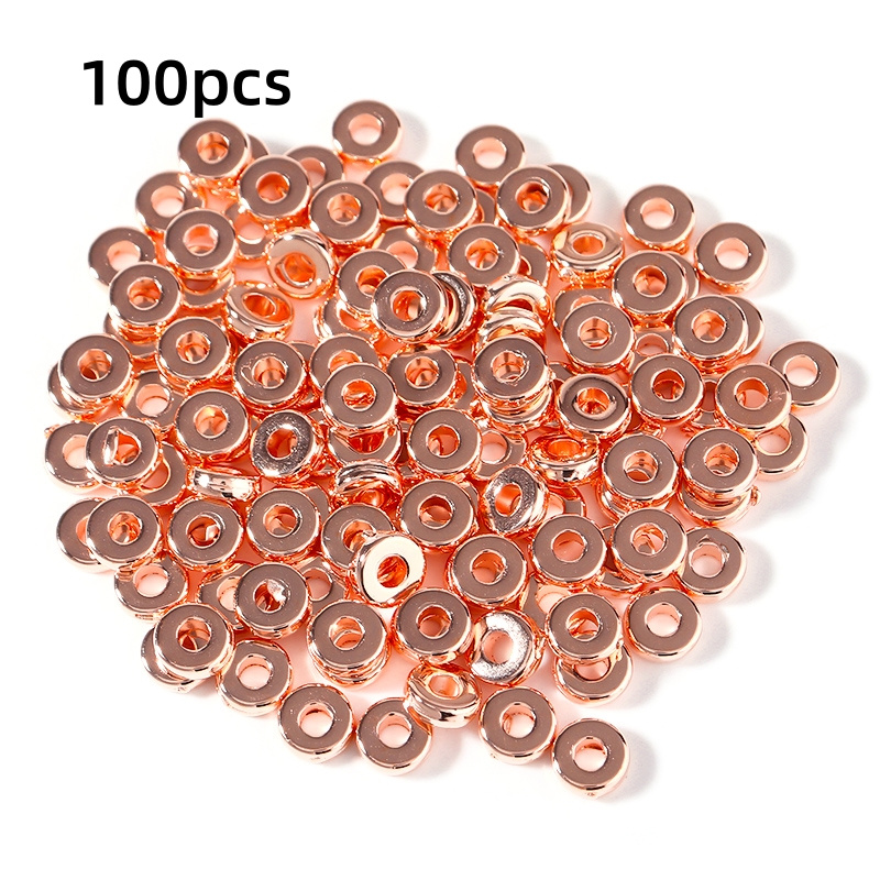 Ccb Spacer Beads Plastic Rondelle Plated Beads For Diy Bracelet Jewelry  Making - Temu Germany