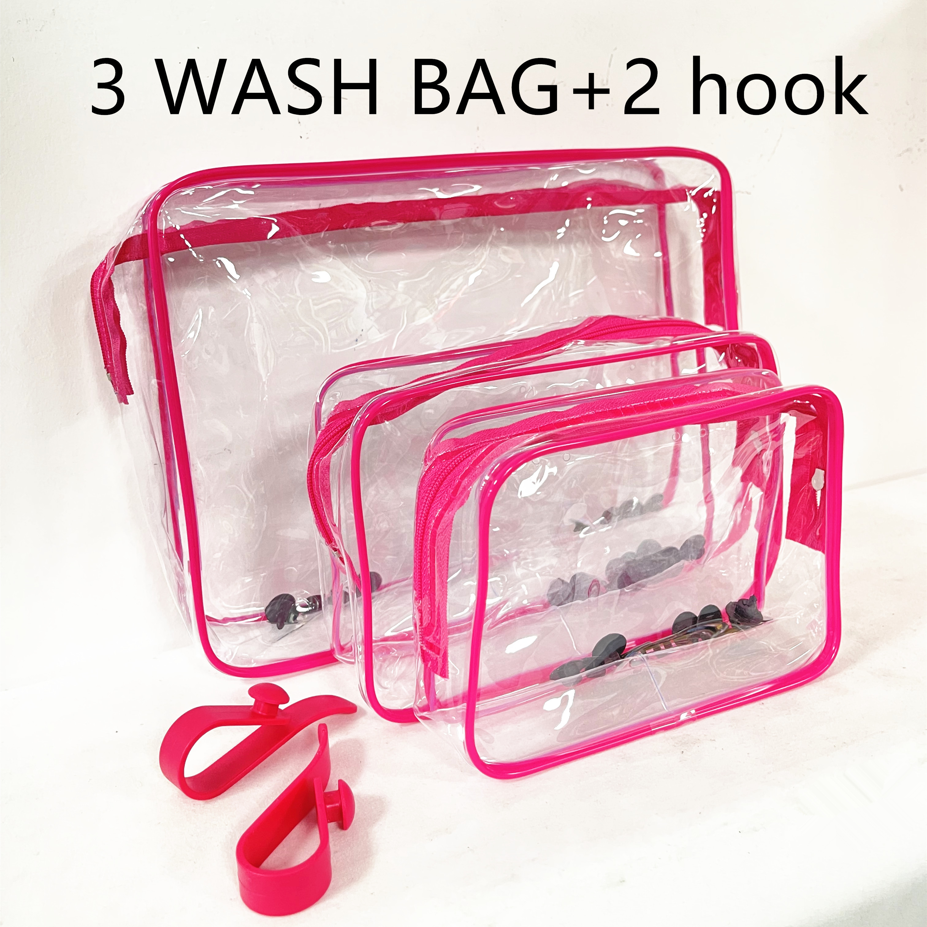 Insert Makeup Bag For Bag, Clear Waterproof Cosmetic Bag, Rubber Beach Bag  Accessories Hook - Temu